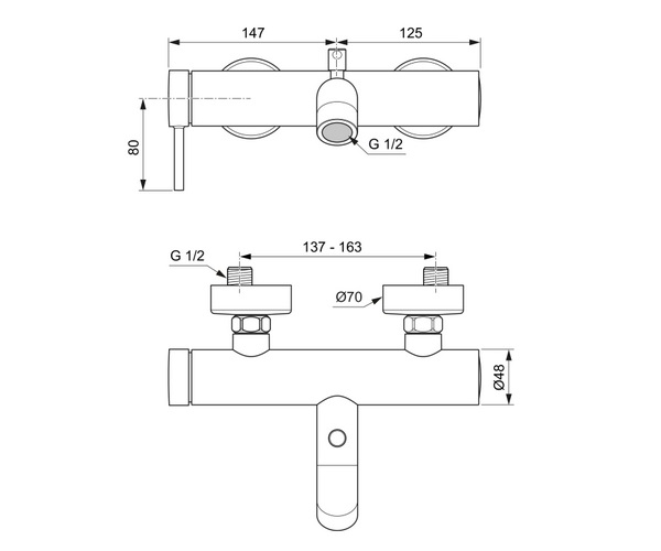 смеситель для ванны IDEAL STANDARD CERALINE NUOVO